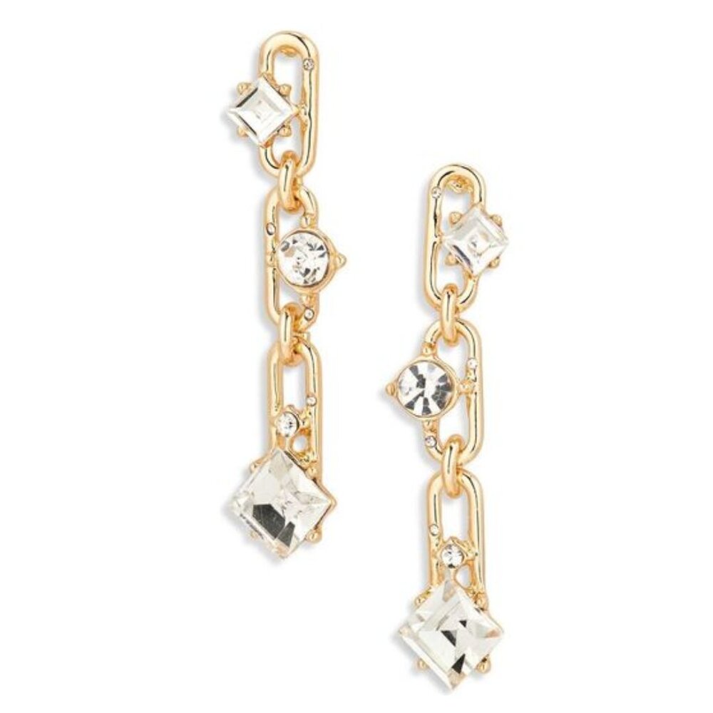NWT Vince Camuto Crystal Linear Drop Earrings